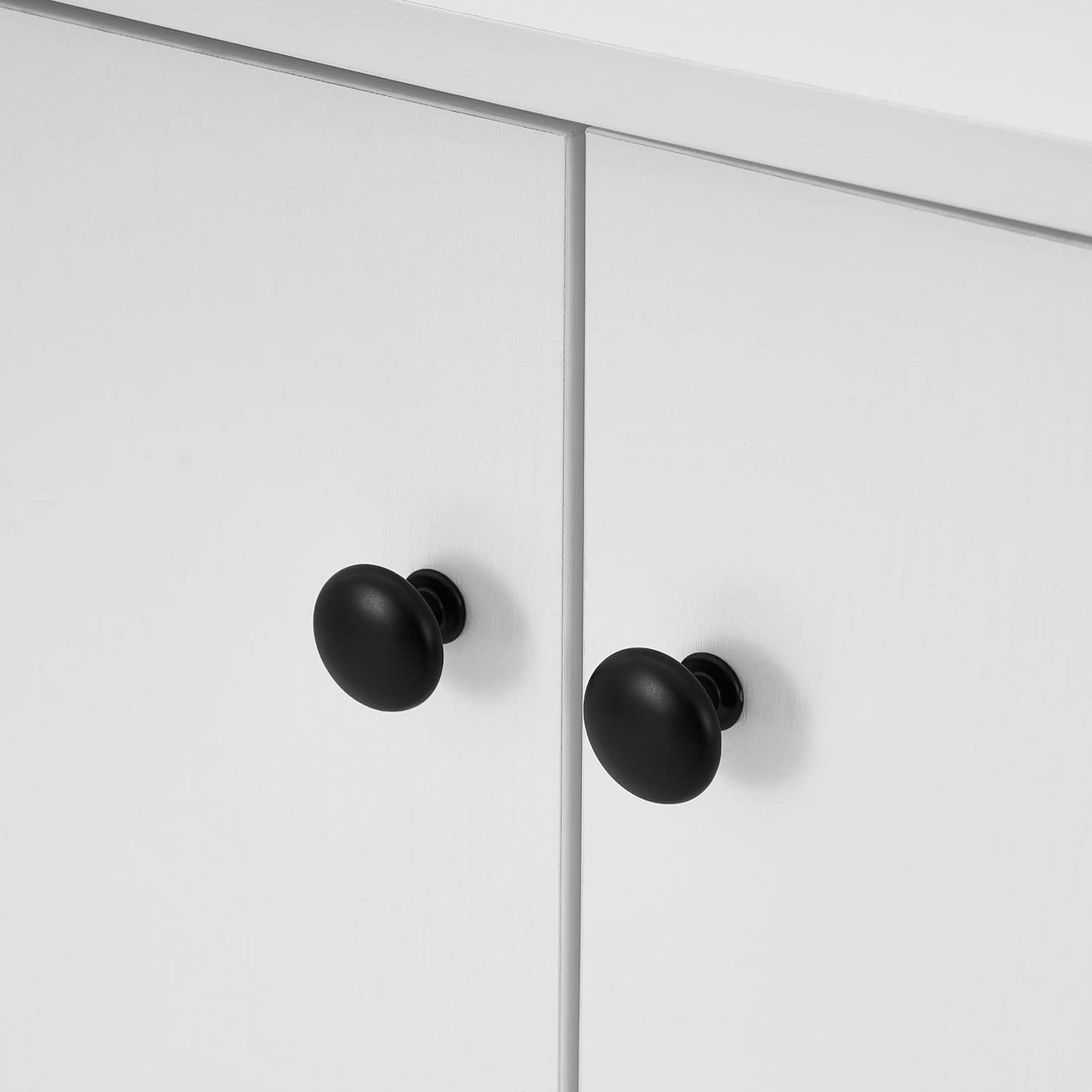 White Sideboard Buffet Cabinet with 4 Doors, Kitchen and Living Room Storage Console Table