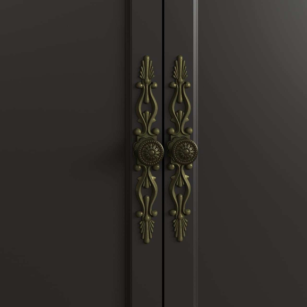 58" Mid-Century Modern Sideboard Buffet Cabinet with Storage and Solid Wood Legs, 4-Door Credenza for Entryway, Kitchen, or Living Room, Satin White