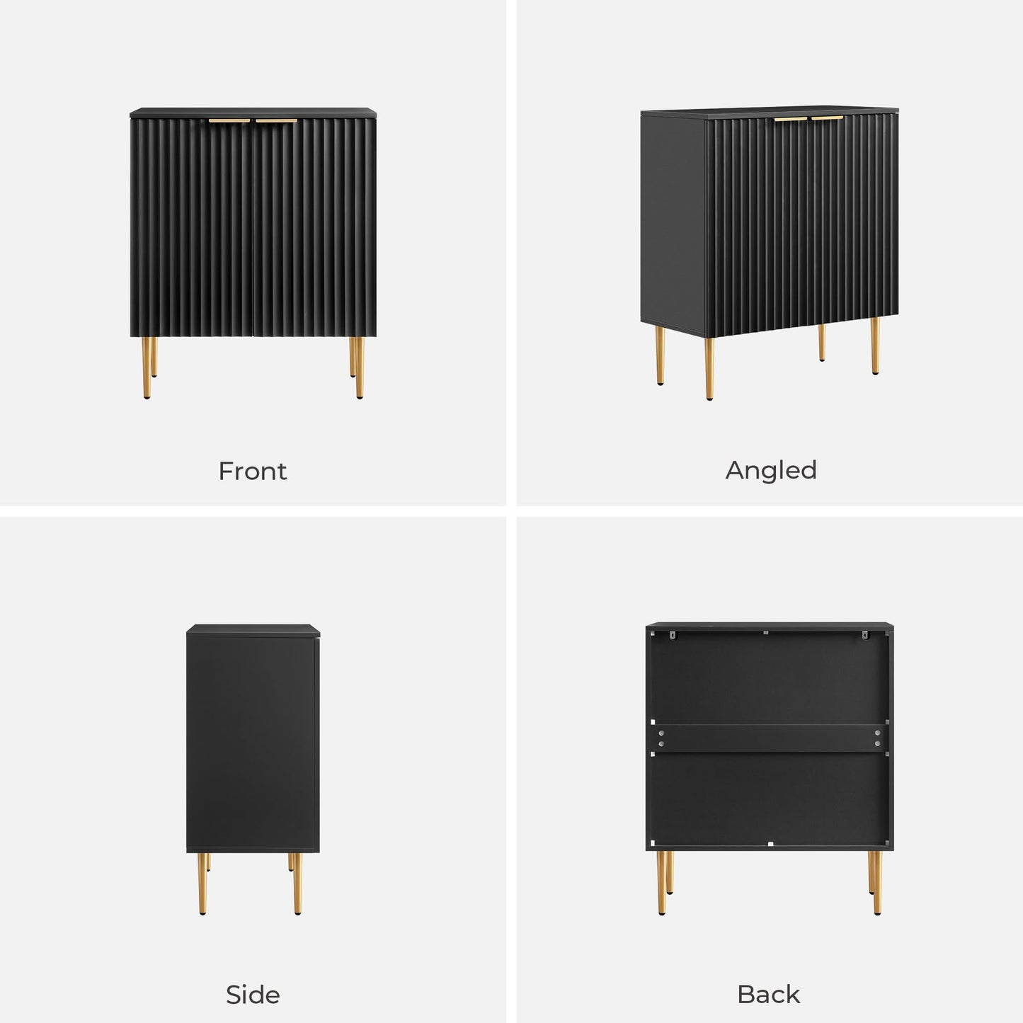 57" Modern Sideboard Buffet Cabinet with 4 Doors and Adjustable Shelf, Space-Saving Storage Console for Entryway, Kitchen, or Living Room, White