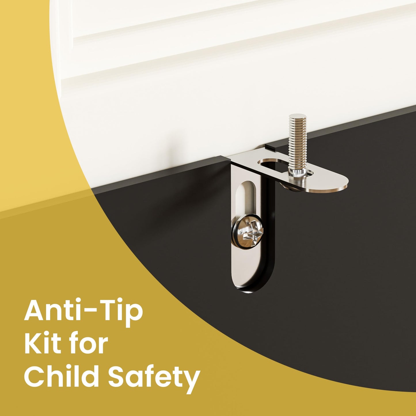 43" Black Buffet Cabinet with 3 Doors and Adjustable Shelf, Modern Coffee Bar Sideboard for Kitchen or Living Room