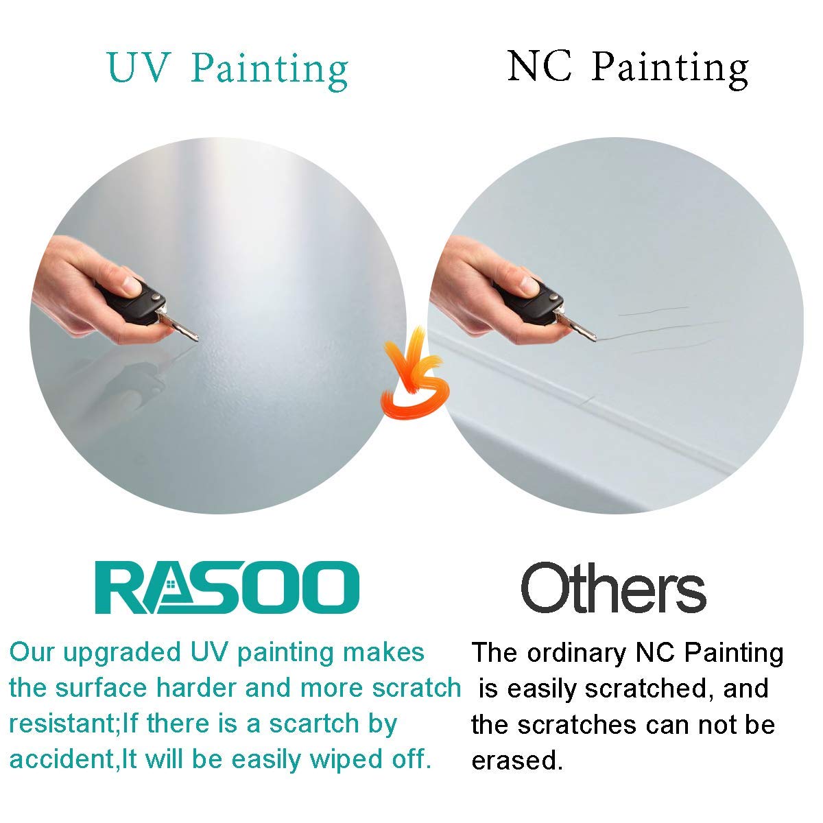 White Buffet Cabinet with 2 Doors and Adjustable Shelf, Kitchen Sideboard Storage Server or Console Table