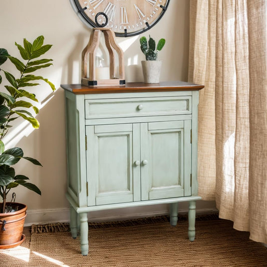 **Storage Cabinet, Coffee Bar Buffet Sideboard with Doors and Drawers, Modern Buffet Cabinet Storage Table for Kitchen, Dining Room, Entryway, and Living Room, Green**