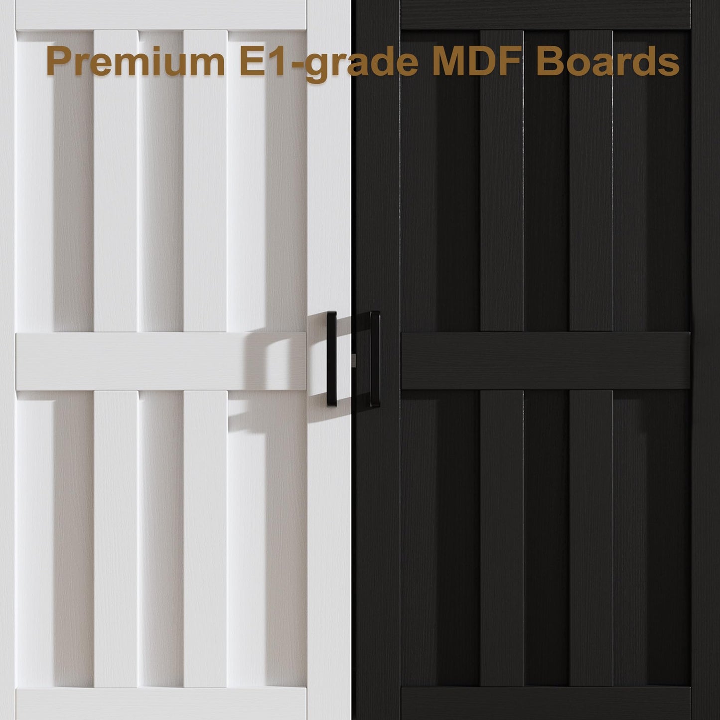 Sideboard Buffet Cabinet, Modern Farmhouse Kitchen Storage Cabinet, Small Modular Accent Cabinet Coffee Station Bar Media Console Table Credenza for Kitchen Dining Room, Living Room Entryway Hallway