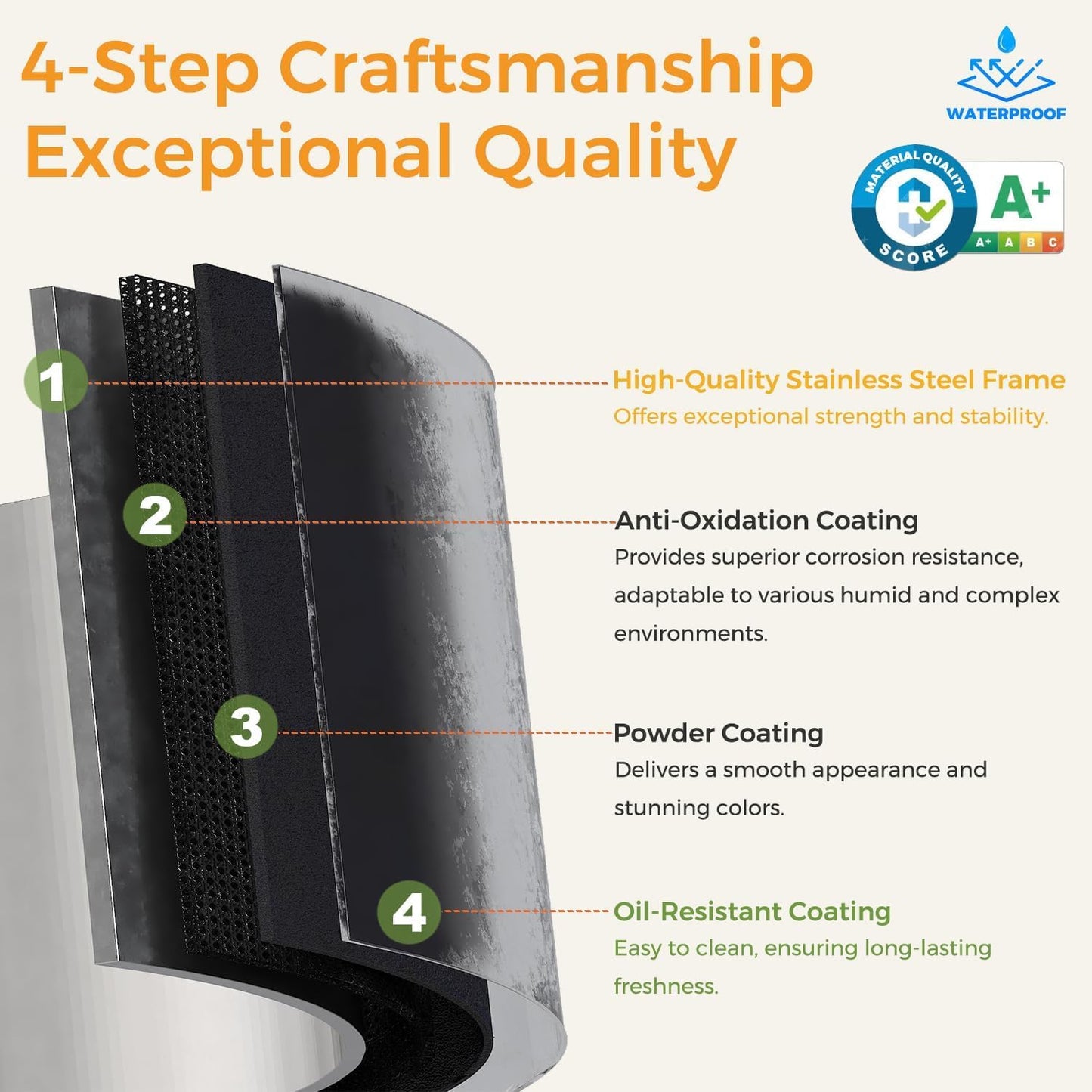 Metal Locker Storage Cabinet with 2 Doors and 4 Shelves, 39.96" Steel Floor Cabinet for Office, Home, Garage, Gym, or School, Black