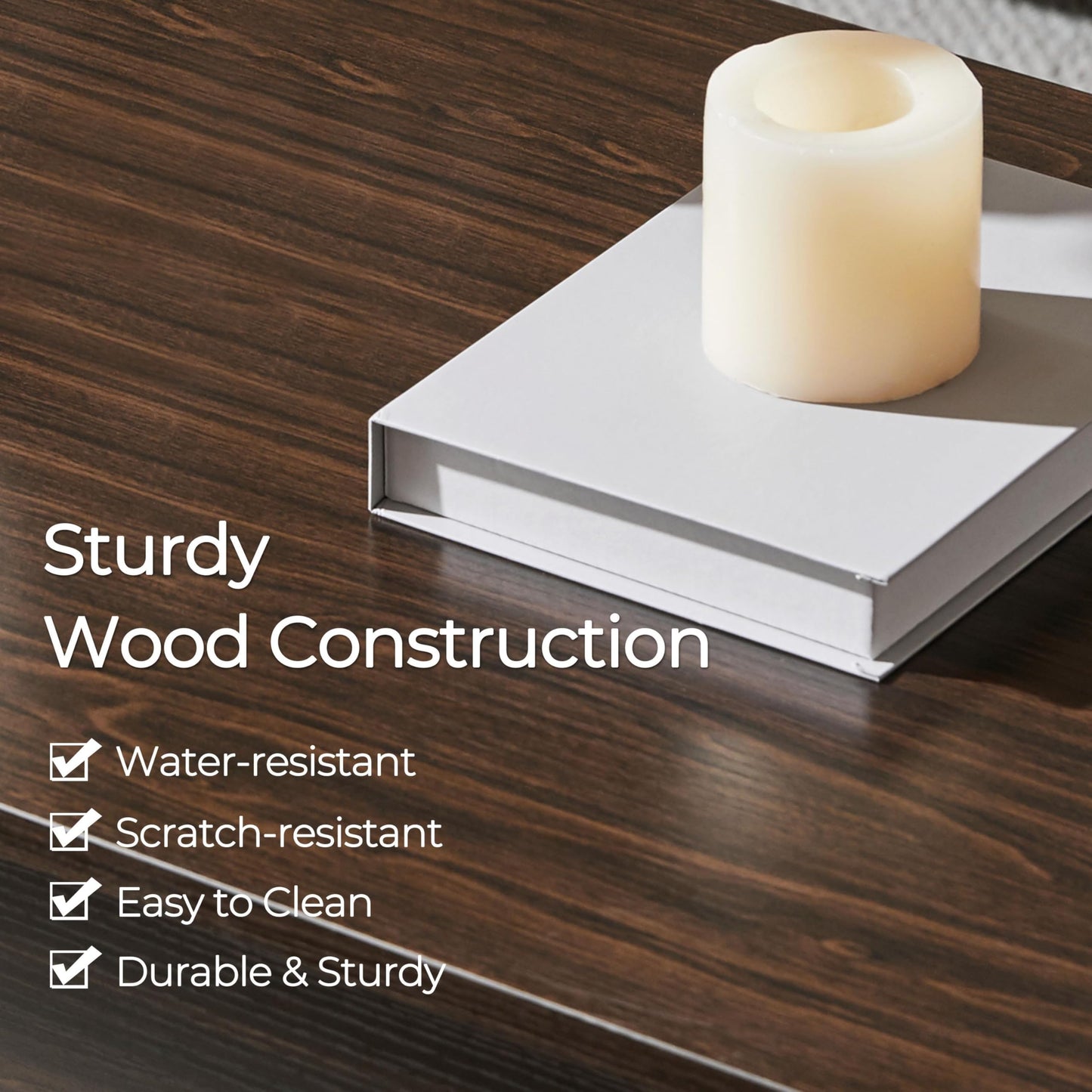 Yaheetech 47.5" Lift Top Coffee Table with Hidden Compartment & Storage Shelf – Rising Tabletop Convertible Dining Table for Living Room or Reception, Espresso