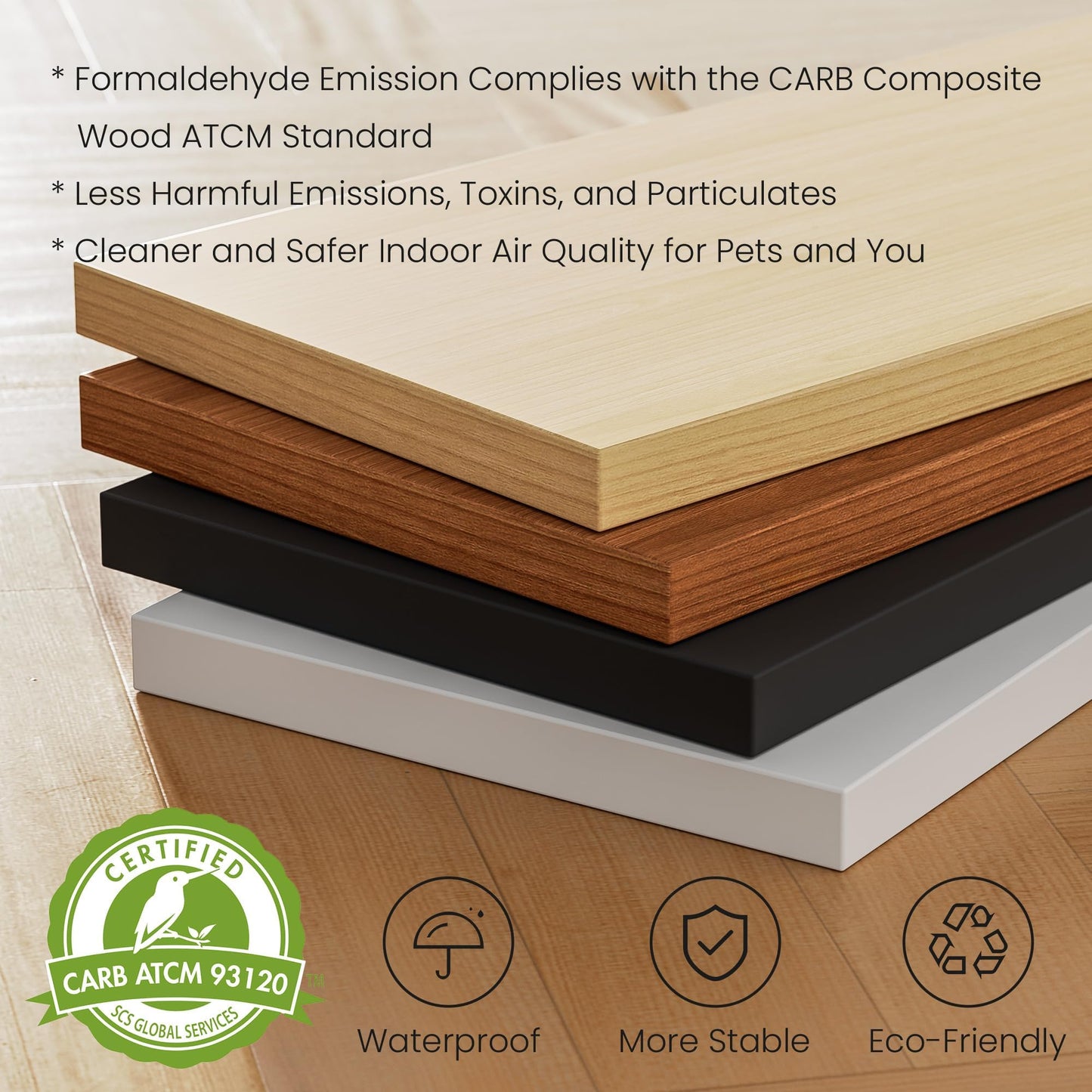 Set of 2 Oak Buffet Cabinets with 4 Doors and Adjustable Shelf, Modern Kitchen Sideboard Coffee Bar for Living Room or Kitchen