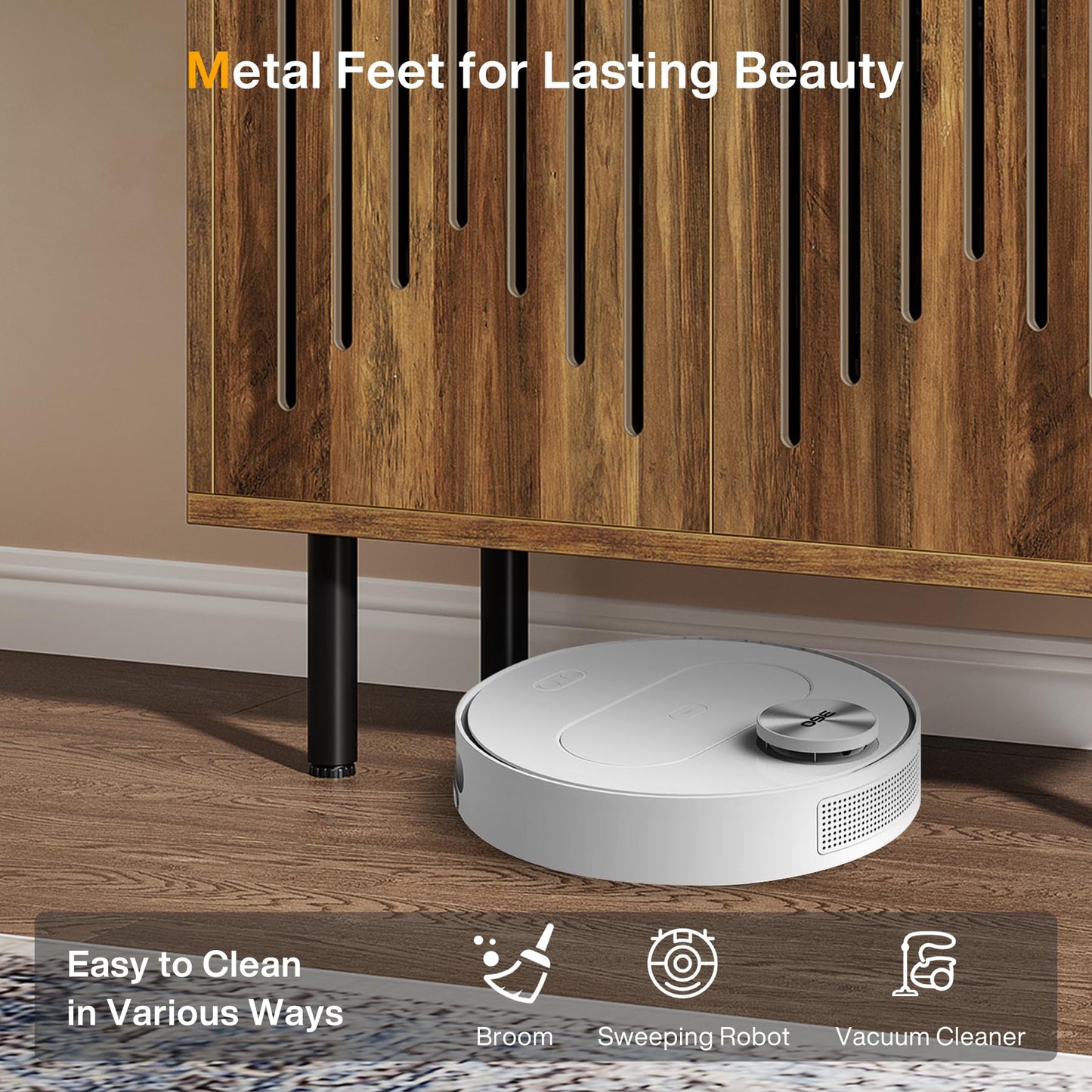 Tribesigns Set of 2 Buffet Sideboard Cabinets with Storage, 59" Long Sideboards with Adjustable Shelves, Modern Accent Storage Cabinets for Living Room, Rustic Brown