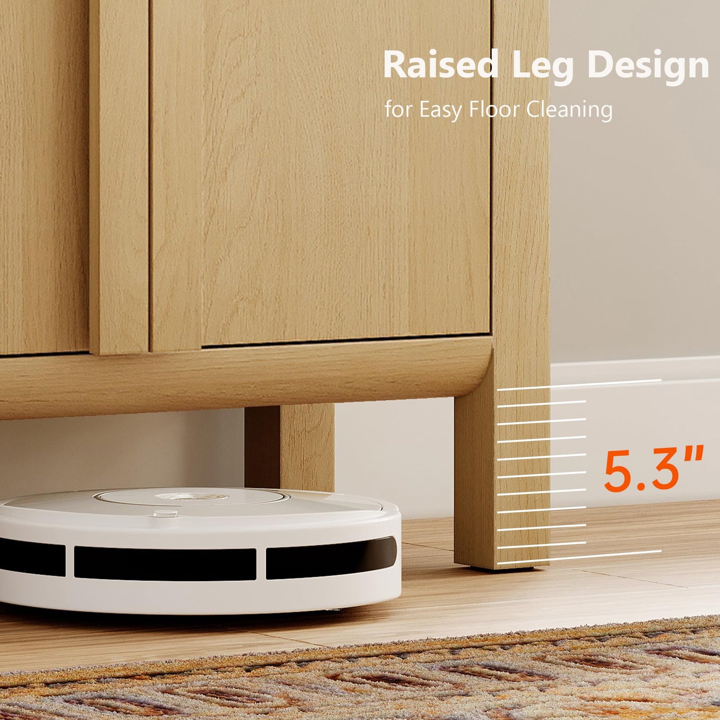 63" Wide Curved Buffet Sideboard Cabinet with 4 Doors, Modern Coffee Bar and Wine Bar Storage for Dining Room, Living Room, or Kitchen, Oak